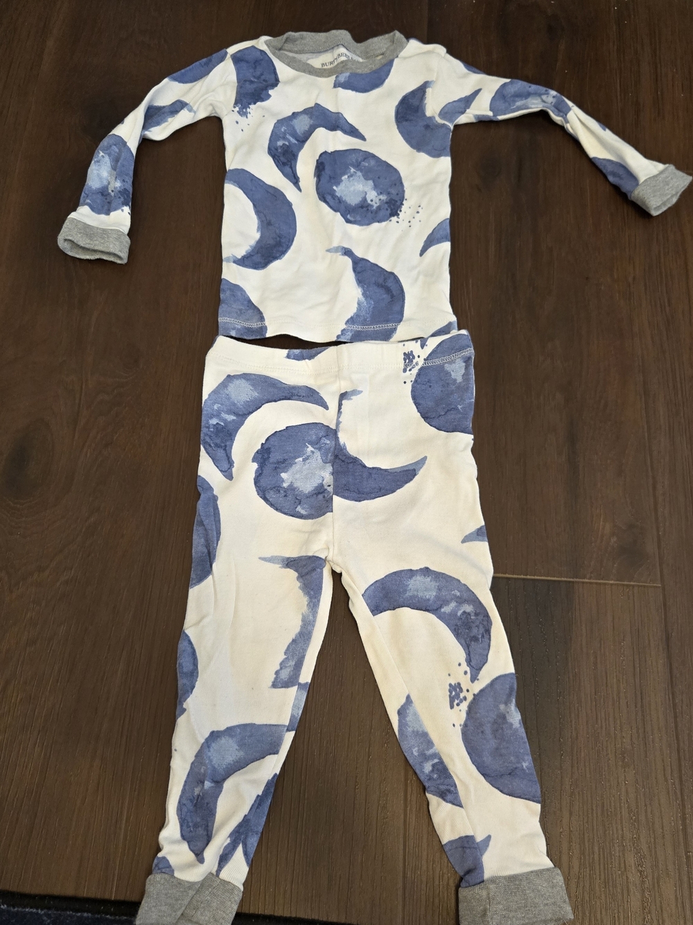 Burt's Bees Baby Blue Moon Print Two-Piece Pajama Set